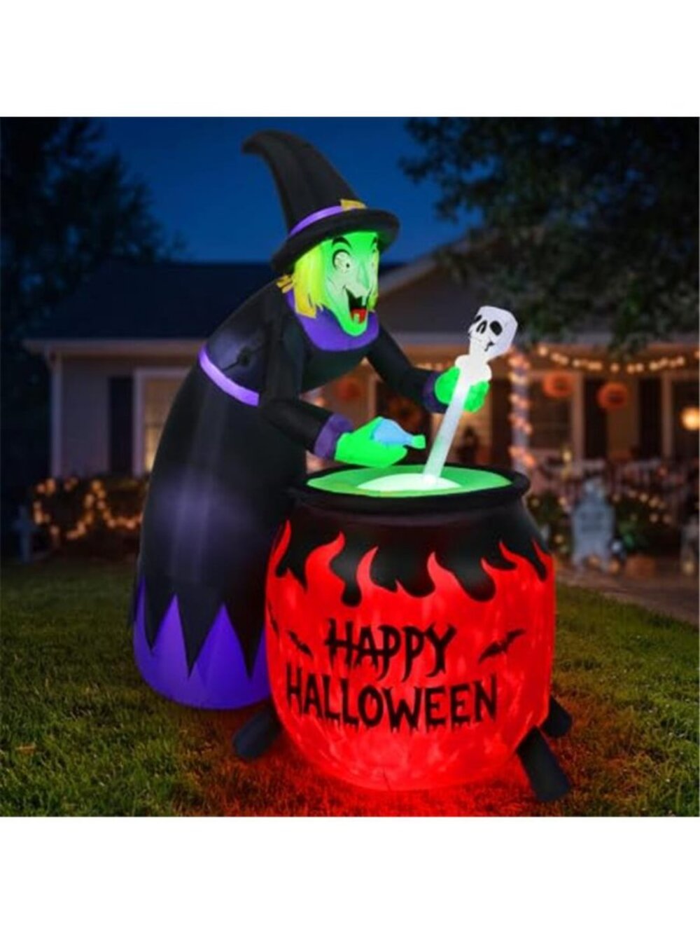 Luxspire 8FT Halloween Inflatable Outdoor, Halloween Witch Inflatables